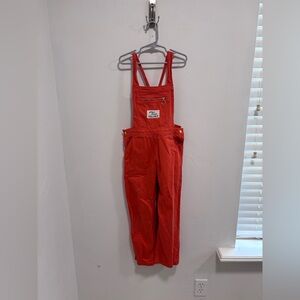 Mini Rodini Vibrant Red Kids Overalls